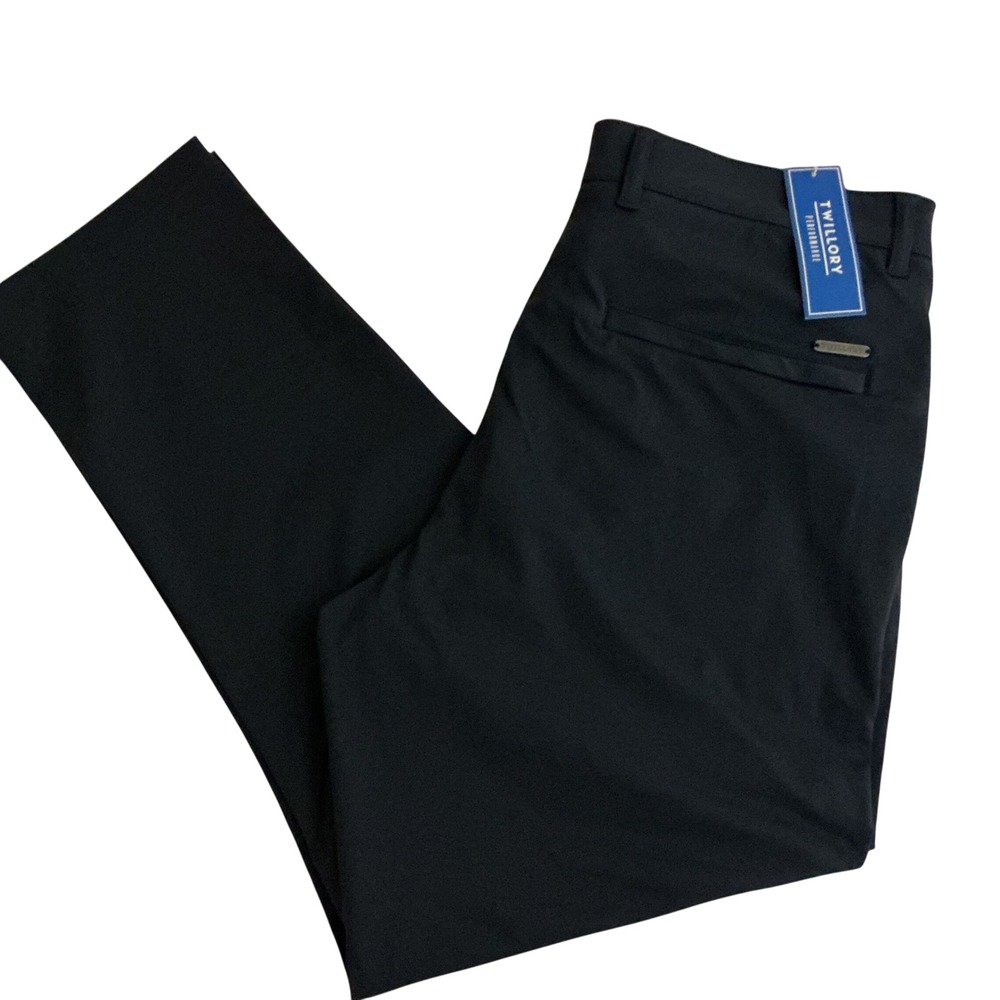 NWT Twillory Performance Pants Mens 36x30 Navy Blue Trim Fit Technical Stretch